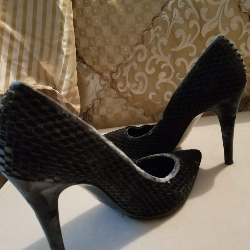 Sergio Rossi, Size 8, Gray Suede Heels